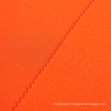 Tissu en toison de piqué Plain teint 100 Polyester Tissu brossé un seul côté